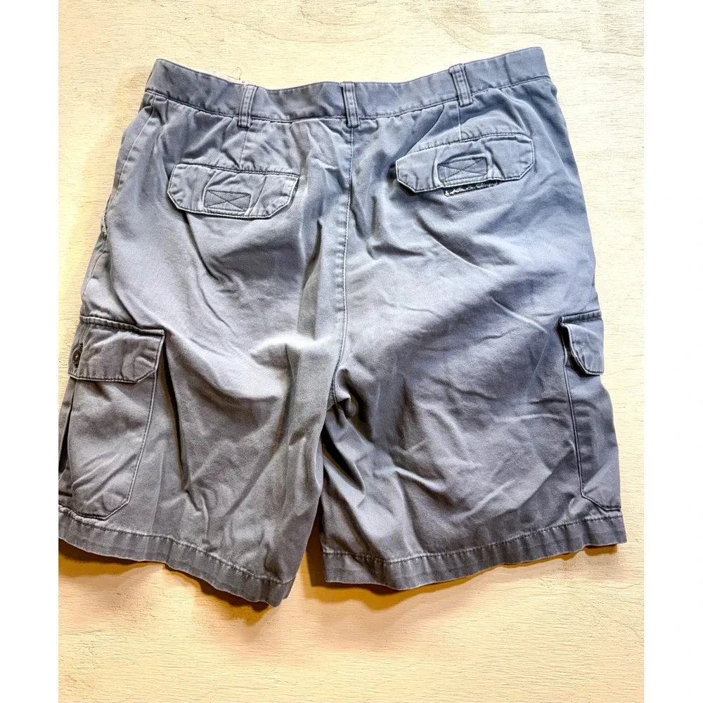 Geoffrey Beene Cargo Shorts Mens 34 Blue/Gray Cotton Outdoor Gorpcore Streetcore
